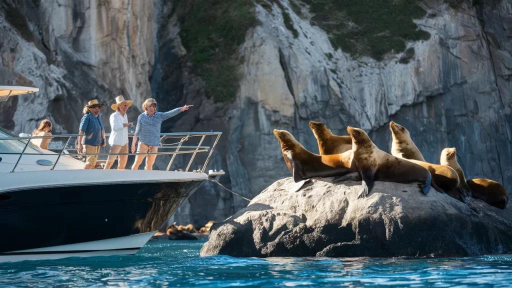 A guided tour to the seal lion colony in Cabo Bay